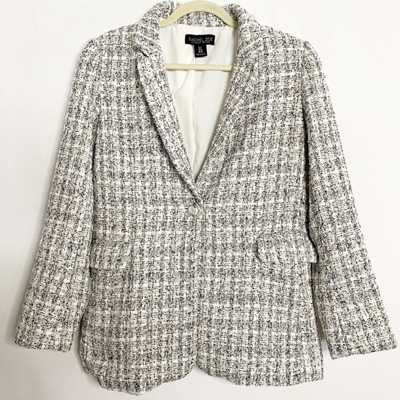 Rachel Zoe Jackets & Blazers - Rachel Zoe Tweed Contemporary Button Front Blazer Jacket